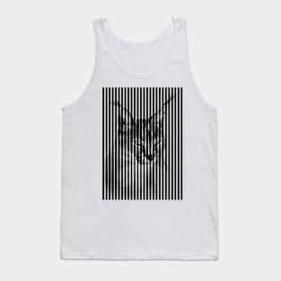 Caracal Wild Cat Anamorphic Illusion Pop Art Tank Top